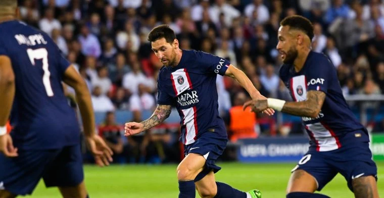 Lionel Messi in actie namens PSG