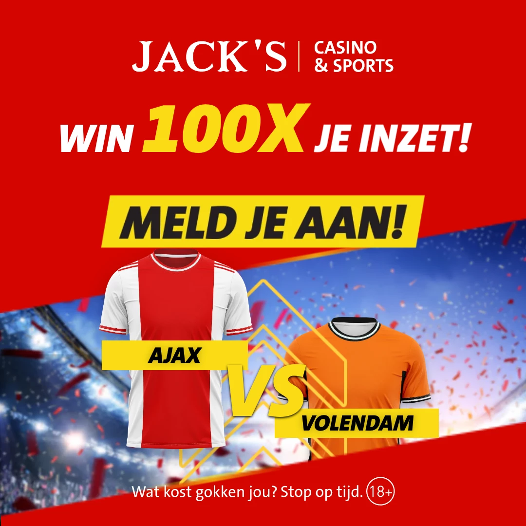 Ajax - Volendam: 100x je inzet als Ajax wint