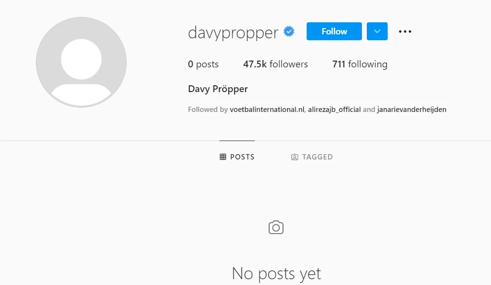Instagram van Davy Propper