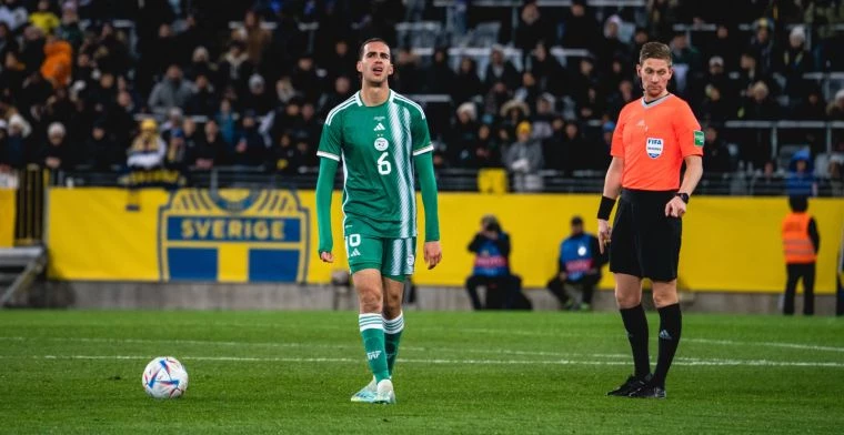 Feyenoord-speler Zerrouki die voor Algerije in actie komt